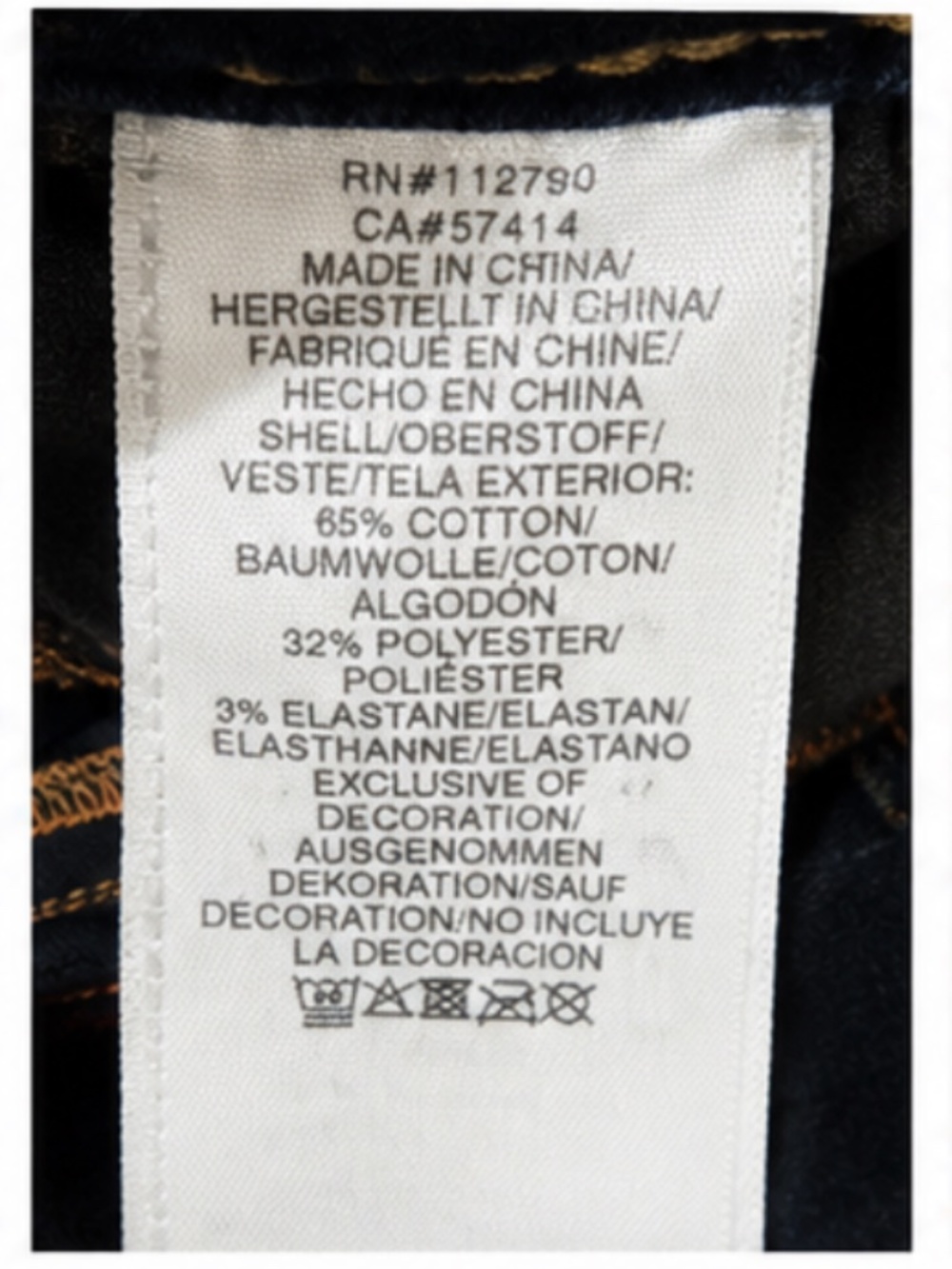 True Religion Hailee Mid Rise Super Skinny Jeans 25 Dark Wash Contrast Stitch Y2 - Picture 7 of 7